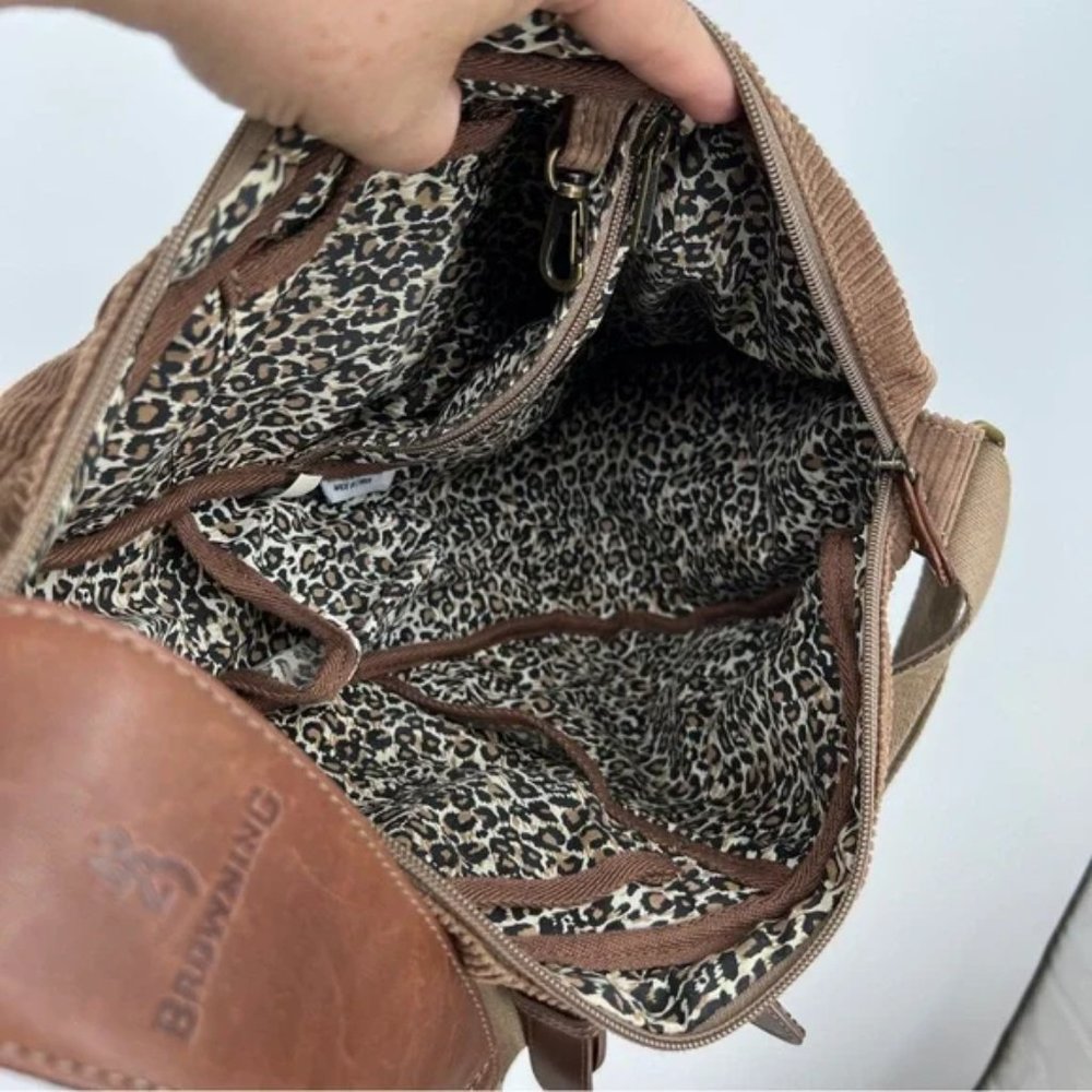 Browning Ameri Bag Slingback Backpack Brown Cordu… - image 7